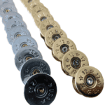 Bullet casing checkers piece set