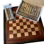 Bullet Casing Chess/Checkers Set with Handmade Board