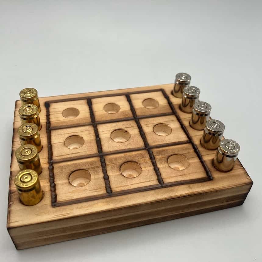 9mm Bullet Casing Tic Tac Toe Game