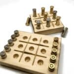Bullet Casing Tic Tac Toe Games with wood board