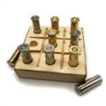 Bullet Casing 38 Special Tic Tac Toe Game with simple wood board