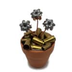 Bullet Impact Flower Pot Arrangement