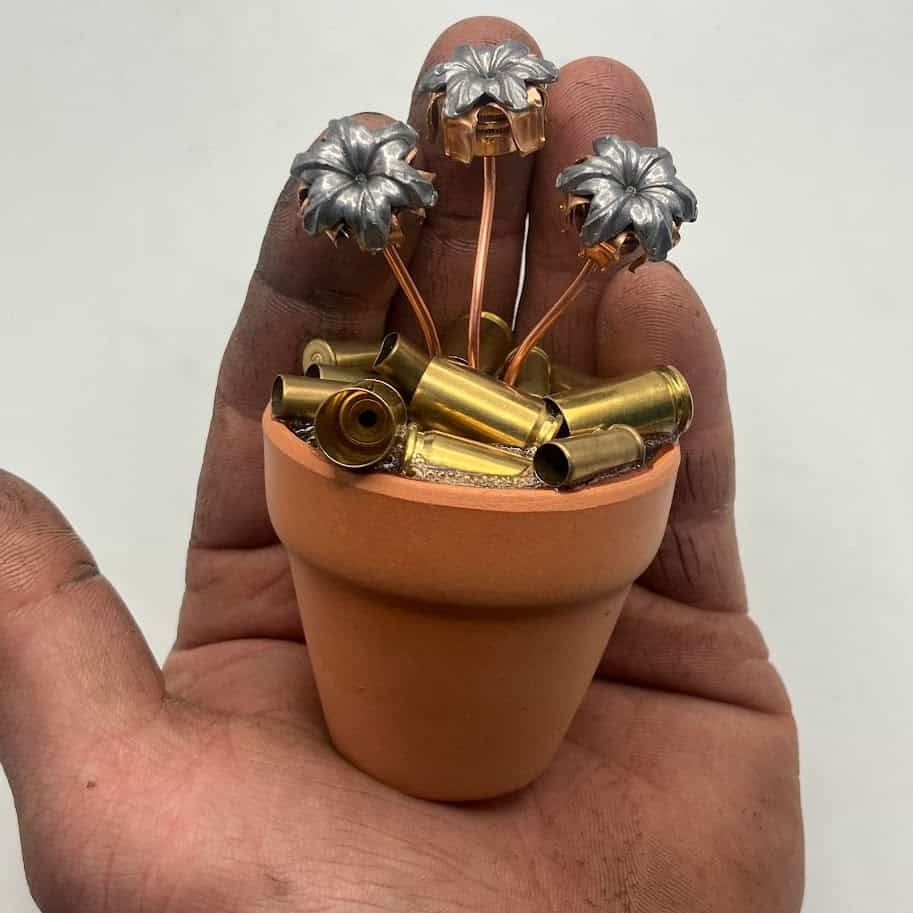 Ballistic Bullet Flower Pot Arrangement