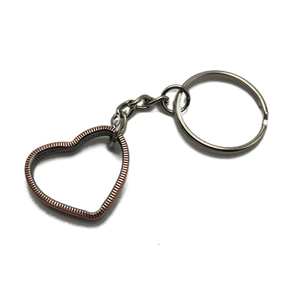 Quarter Heart Keychain