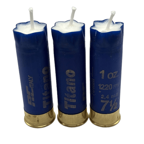 Blue Shotgun Shell Candles