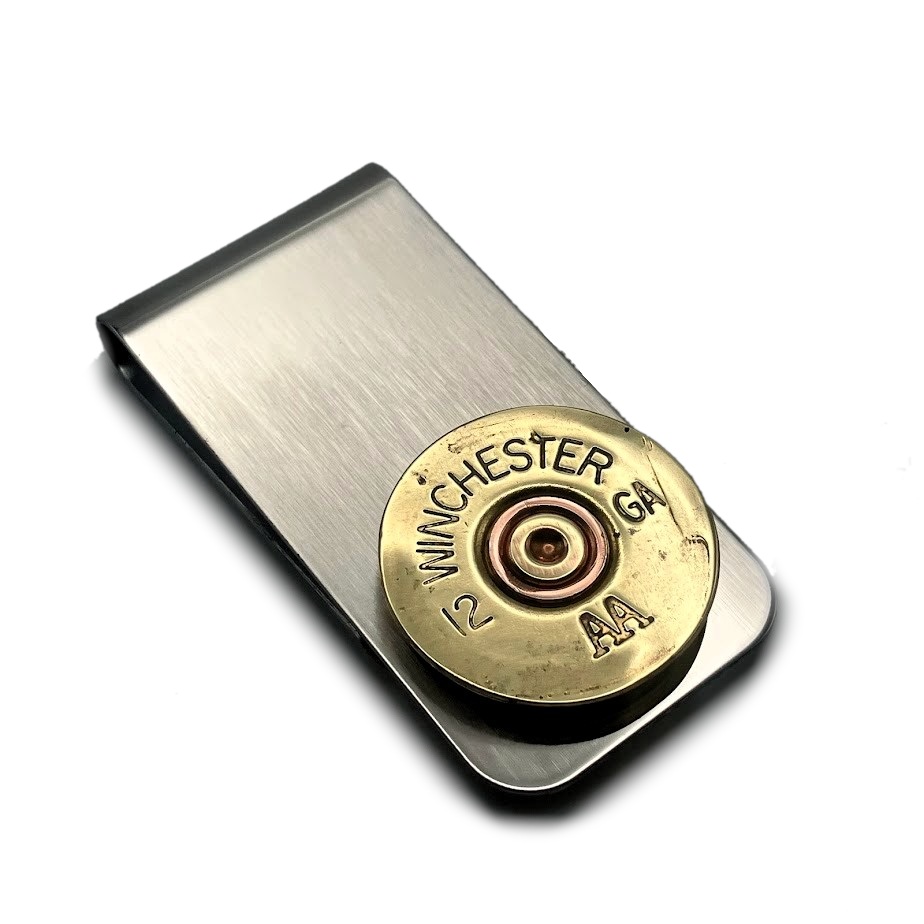 12 Gauge Winchester Brass Bullet Casing Money Clip