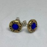 Bullet Casing Earring Studs with Birthstone