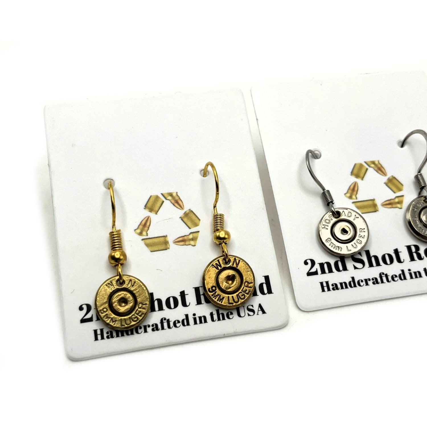 Bullet Casing Dangle Earrings