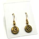 9mm Bullet Casing Dangle Earrings