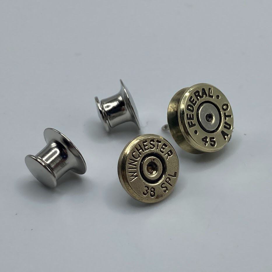 Brass Shotgun Cartridge Cap lapel Pin