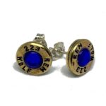 Bullet Casing Earring Studs with Birthstone