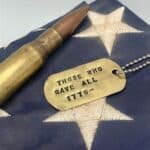 50BMG Casing Dog Tag Necklace (Customize the Text)