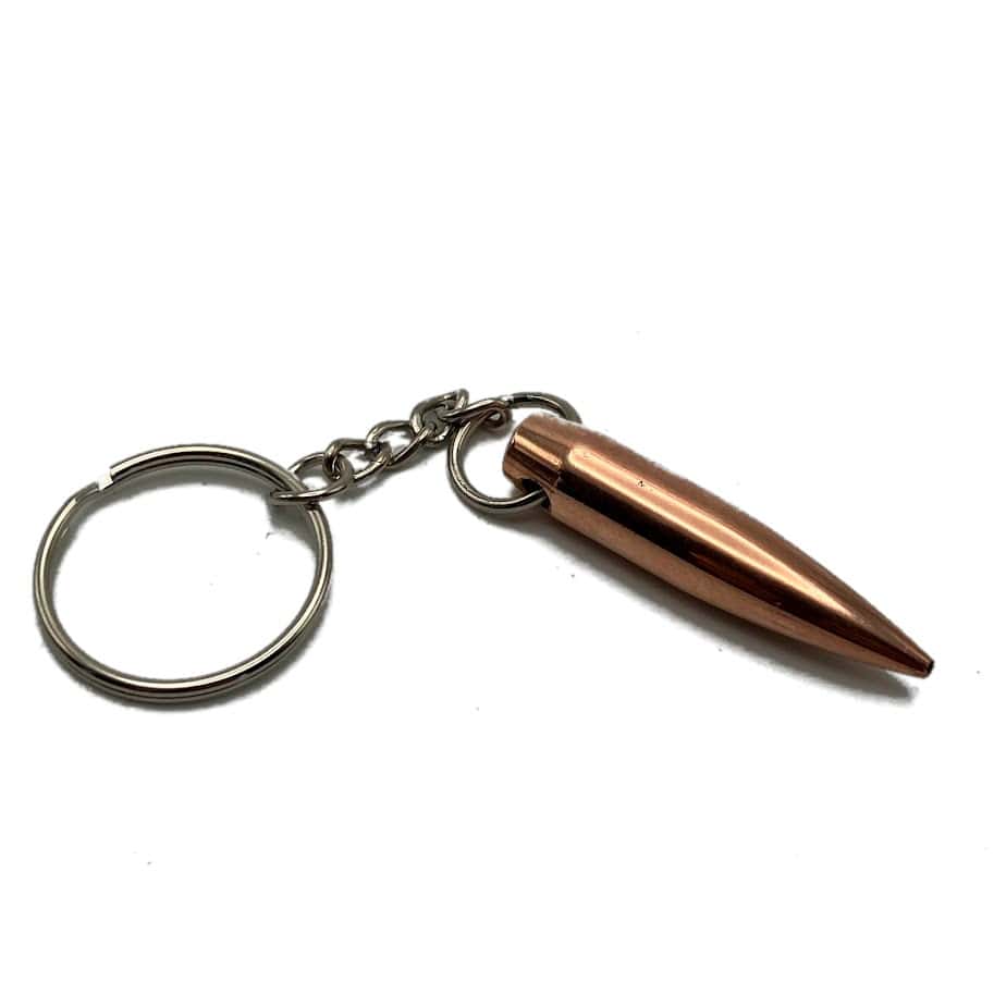 GotBrass 223 Bullet Pendant – Real Brass Casing Jewelry – Zipper Pull, Key Chain – No Stone