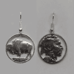 Indian & Buffalo Nickel Cut Coin Earrings