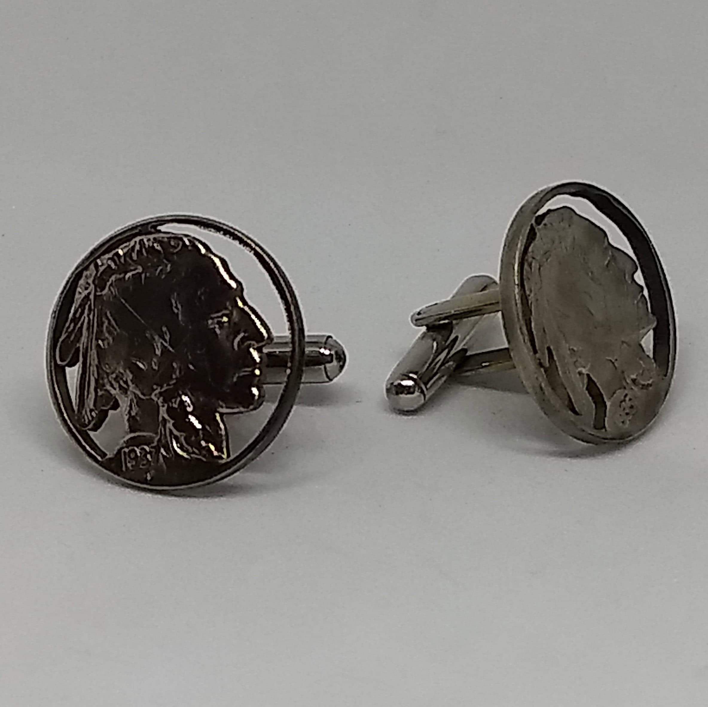 Indian Head Nickel Cut Coin Cufflinks