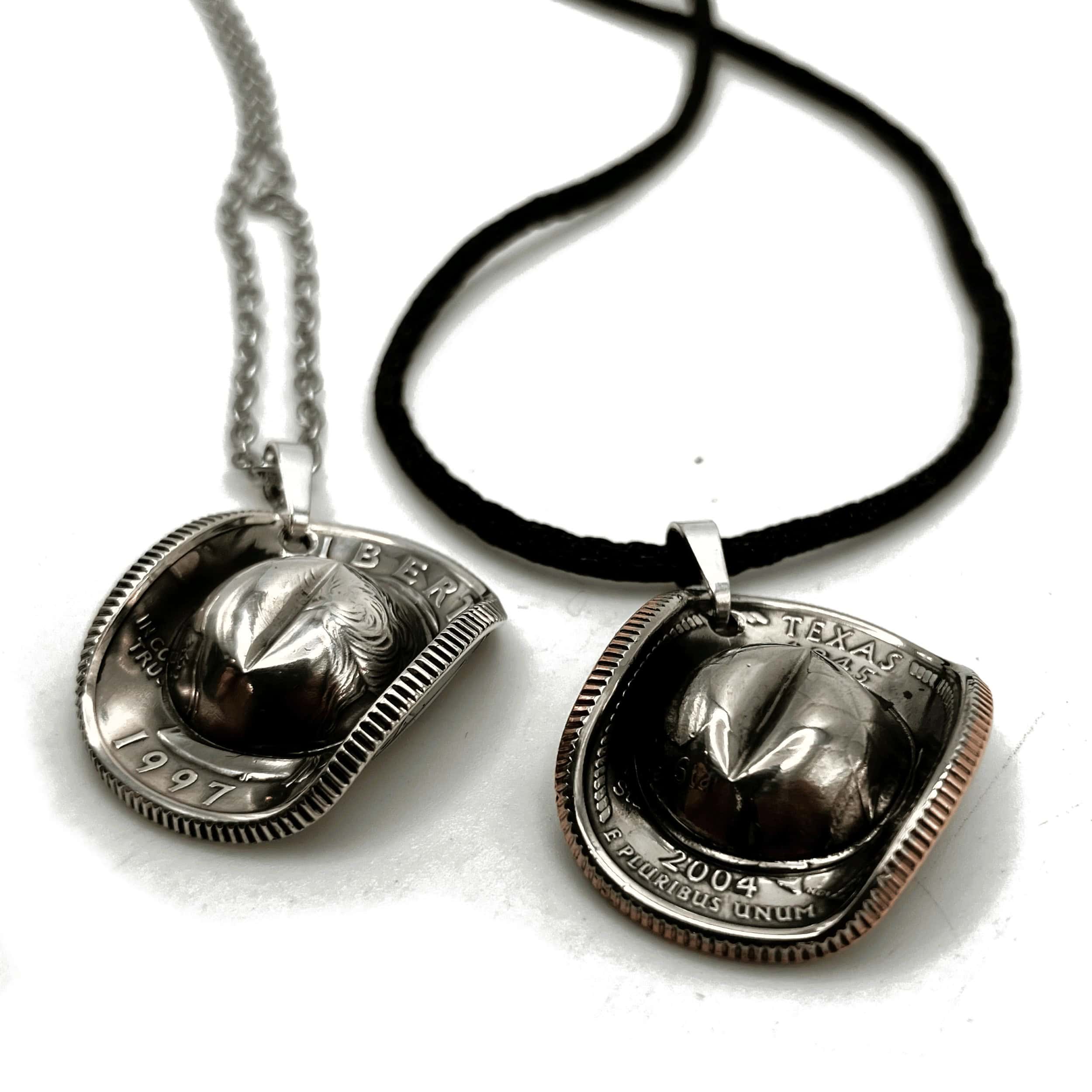 Quarter Cowboy Hat Coin Pendant