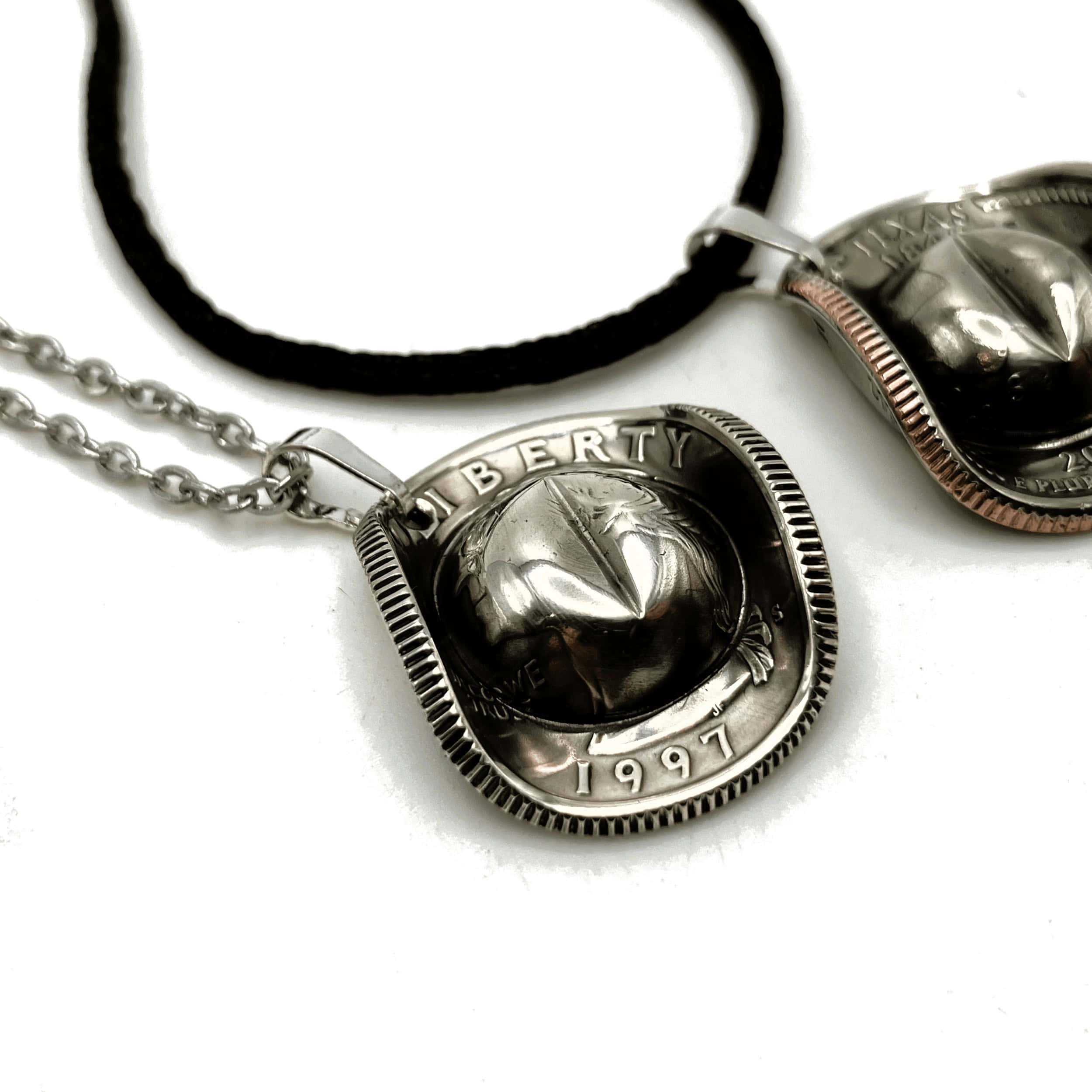 Quarter Cowboy Hat Coin Pendant