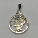 Mercury Dime Cut Coin Pendant