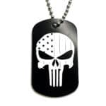 Laser Engraved Black Dog Tags Punisher