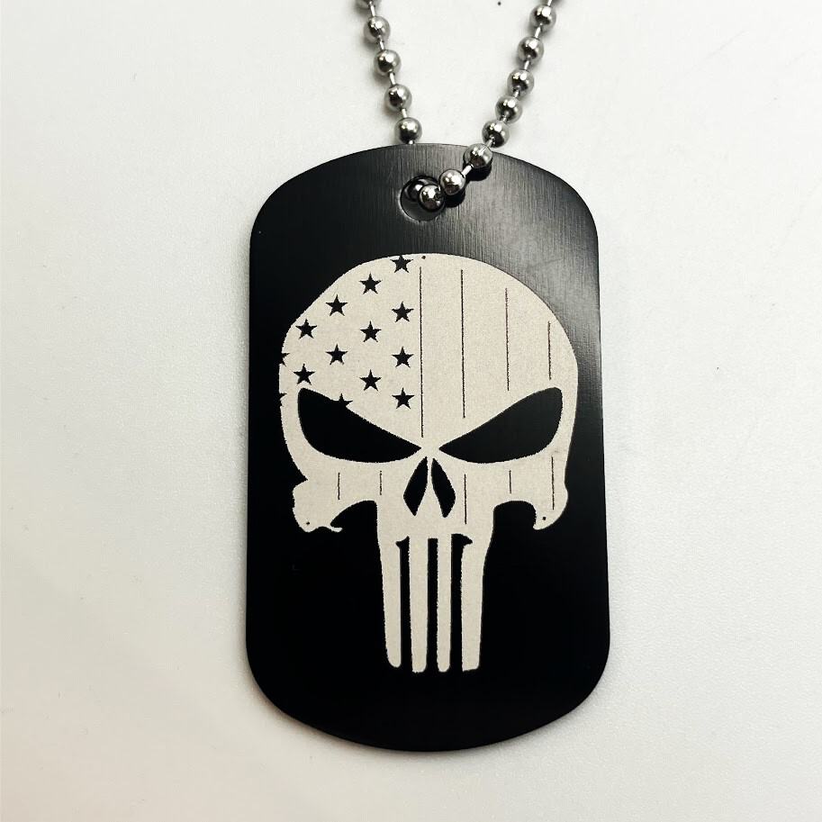 Engraved Punisher Dog Tags