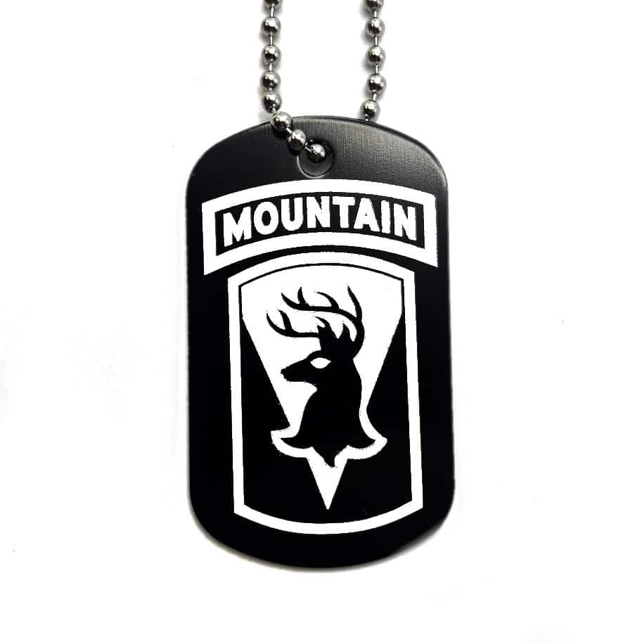 Laser Engraved Black Dog Tags 86th IBCT