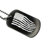 Laser Engraved Black Dog Tags Flag