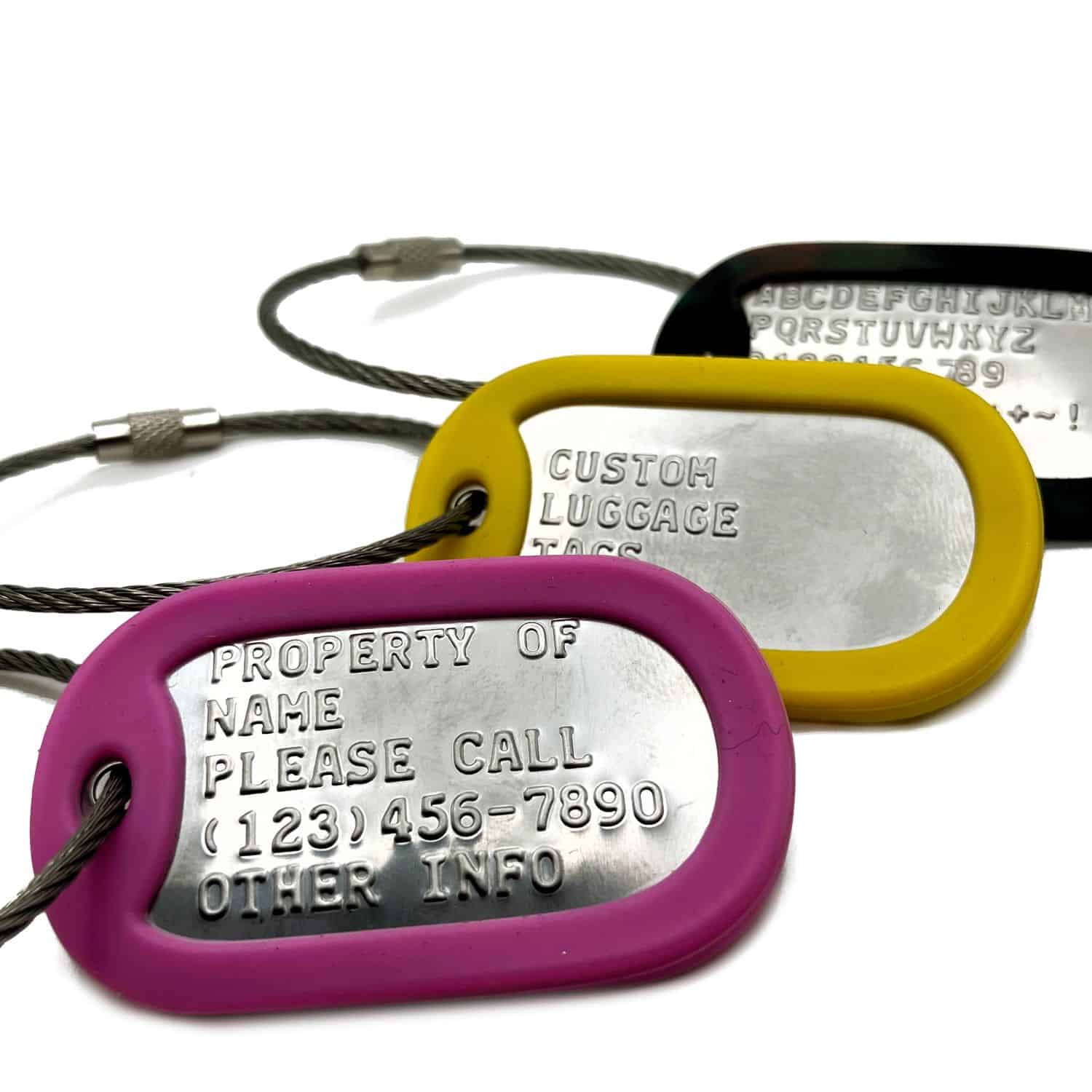 Embossed Travel Luggage Tags