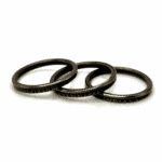 Thin Band State Quarter Ring Antiqued