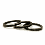 Thin Band State Quarter Ring Antiqued