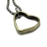 Bullet Casing Heart Necklace