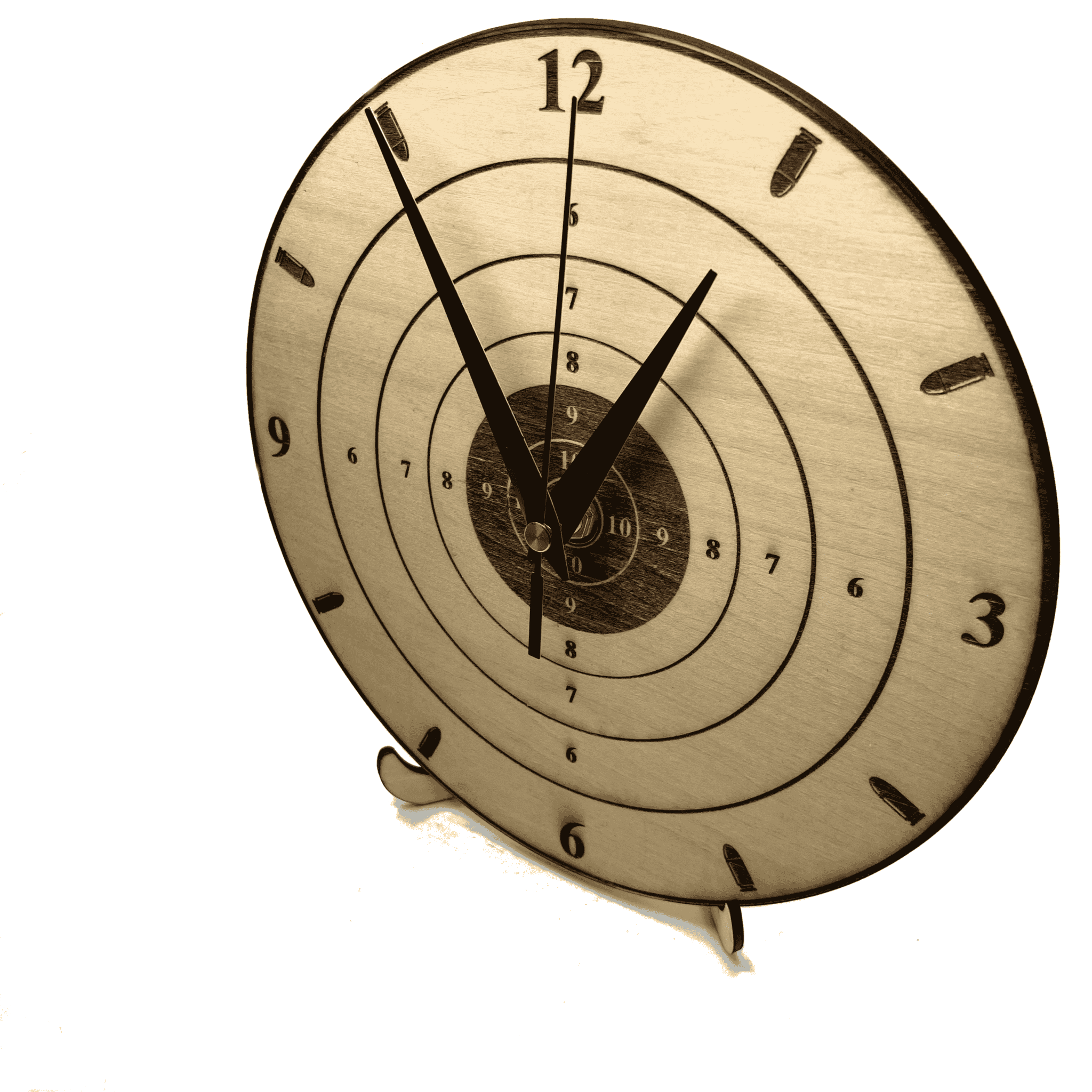 Target Clock Designs Buy Wooden 8 Inch Target Clock Online | 2nd Shot Round