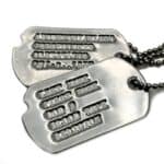 Military Notched Dog Tags WWII Debossed