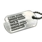 Military Notched Dog Tags WWII Debossed