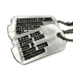 Military Notched Dog Tags WWII Debossed