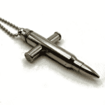 Bullet Cremation Cross Necklace