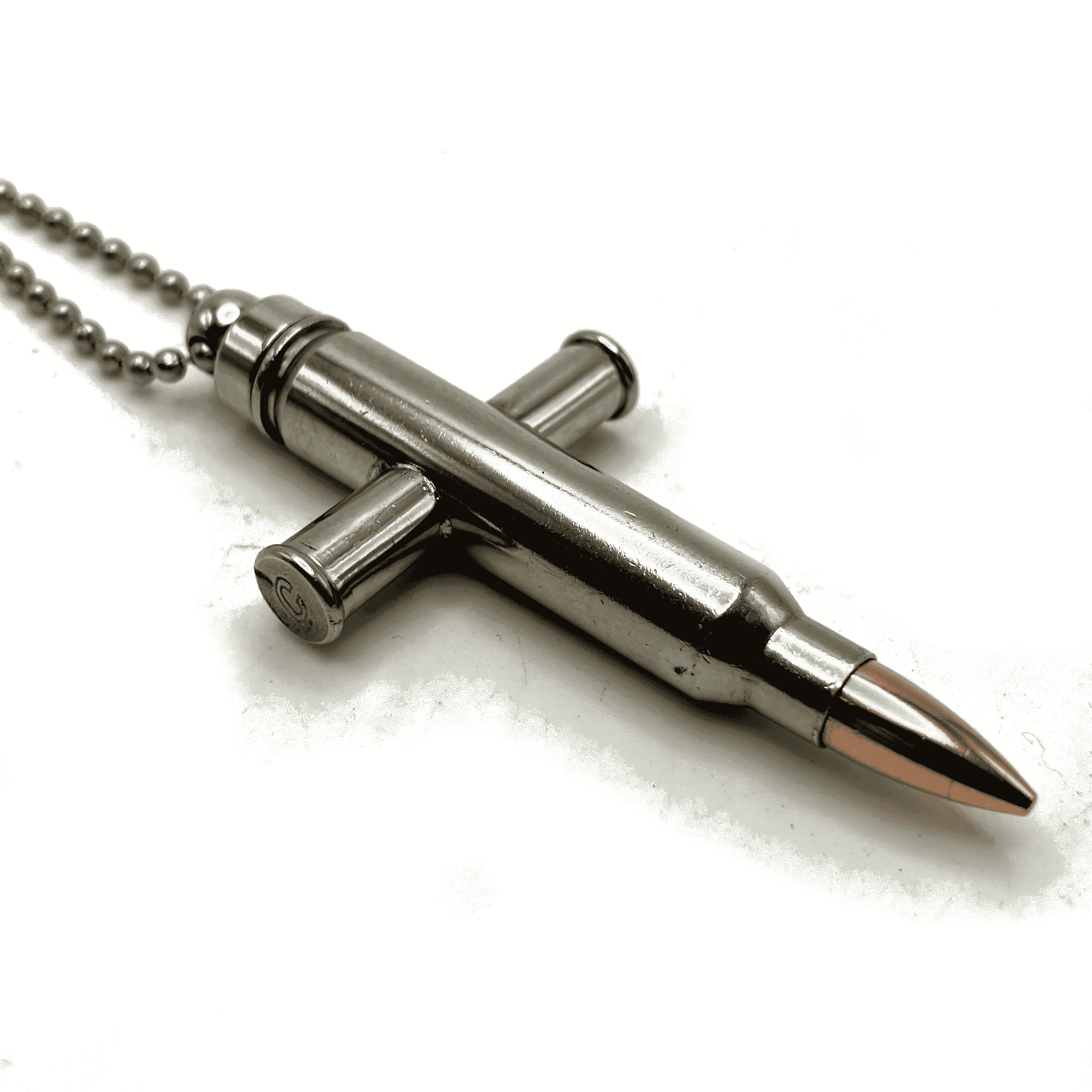 Bullet Cremation Cross Necklace