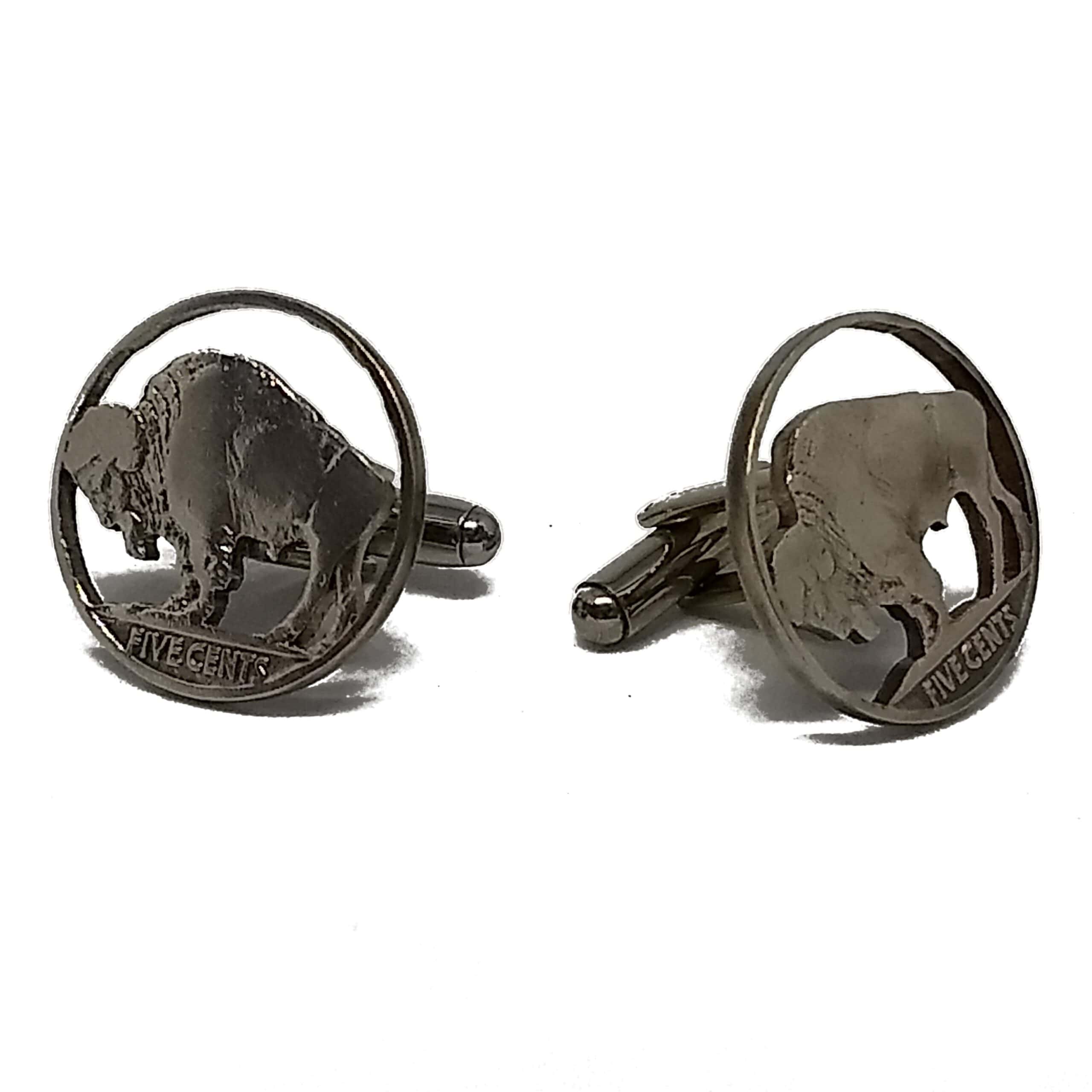 Buffalo Nickel Cut Coin Cufflinks