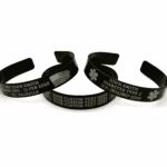 Memorial Bracelet Cuff Black Aluminum