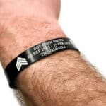 Memorial Bracelet Cuff Black Aluminum