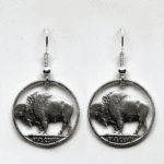 Buffalo Nickel Cut Coin Earrings